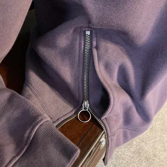 ATHLETA COZY KARMA SIZE XS PURPLE PULLOVER SIDE ZIP - Picture 3 of 5
